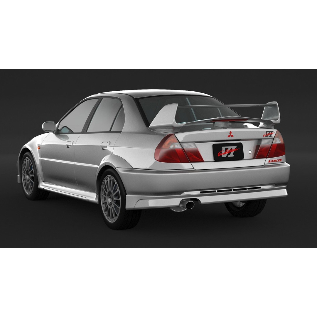 Mitsubishi Lancer Evolution 6 3D Model – High Poly Game Asset, FBX, OBJ - View 5