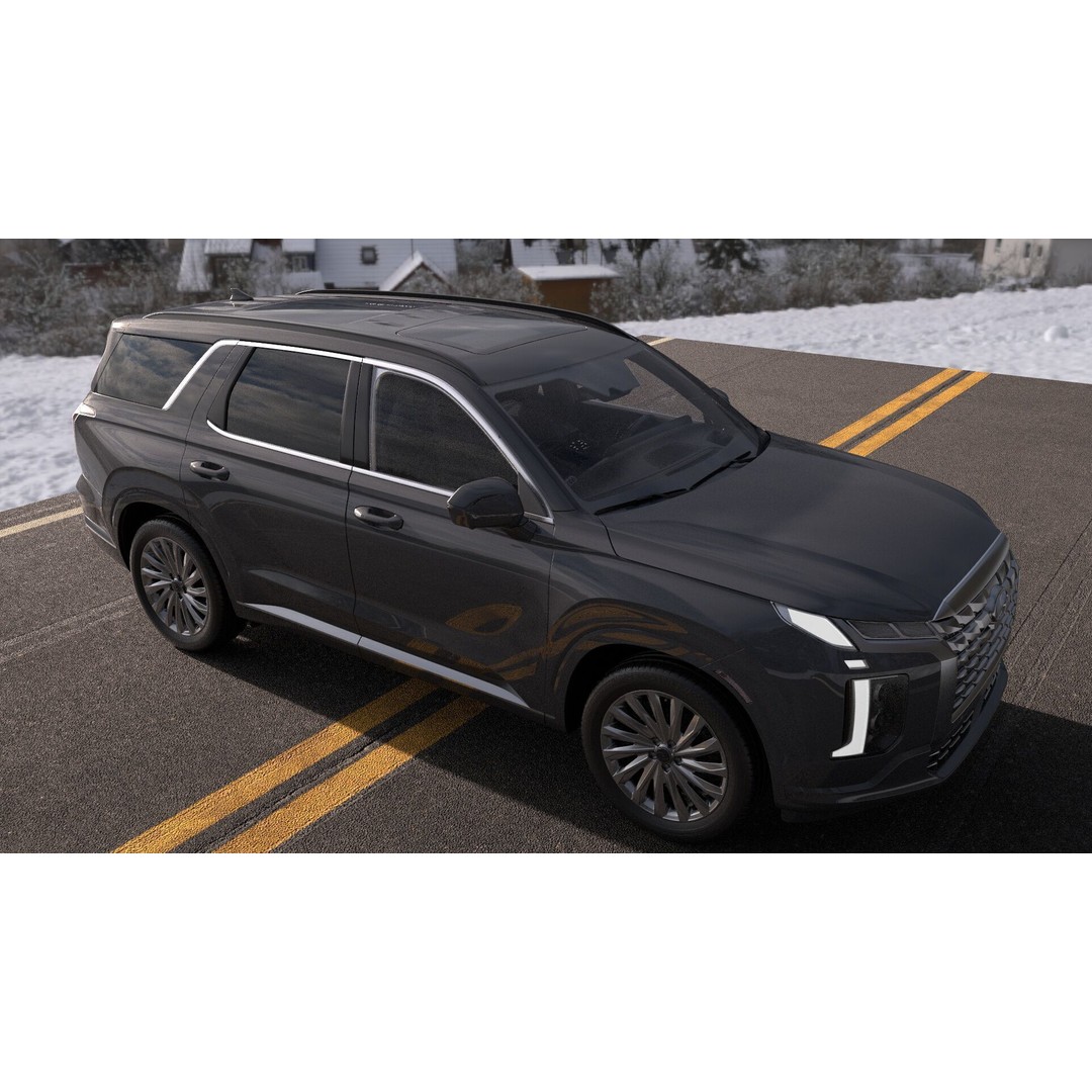 Hyundai Palisade 2024 3D Model – Hyper Real Rigged Low-Poly Asset - View 15