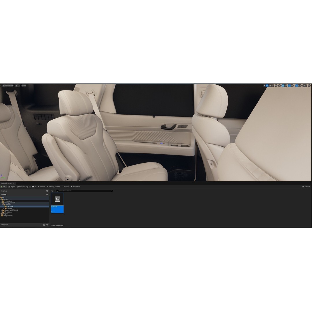 Hyundai Palisade 2024 3D Model – Hyper Real Rigged Low-Poly Asset - View 22