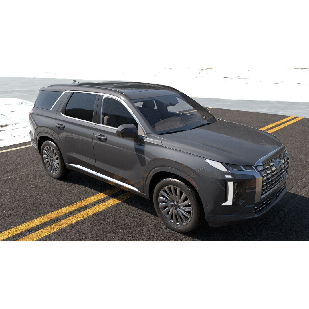 Hyundai Palisade 2024 3D Model – Hyper Real Rigged Low-Poly Asset - View 9