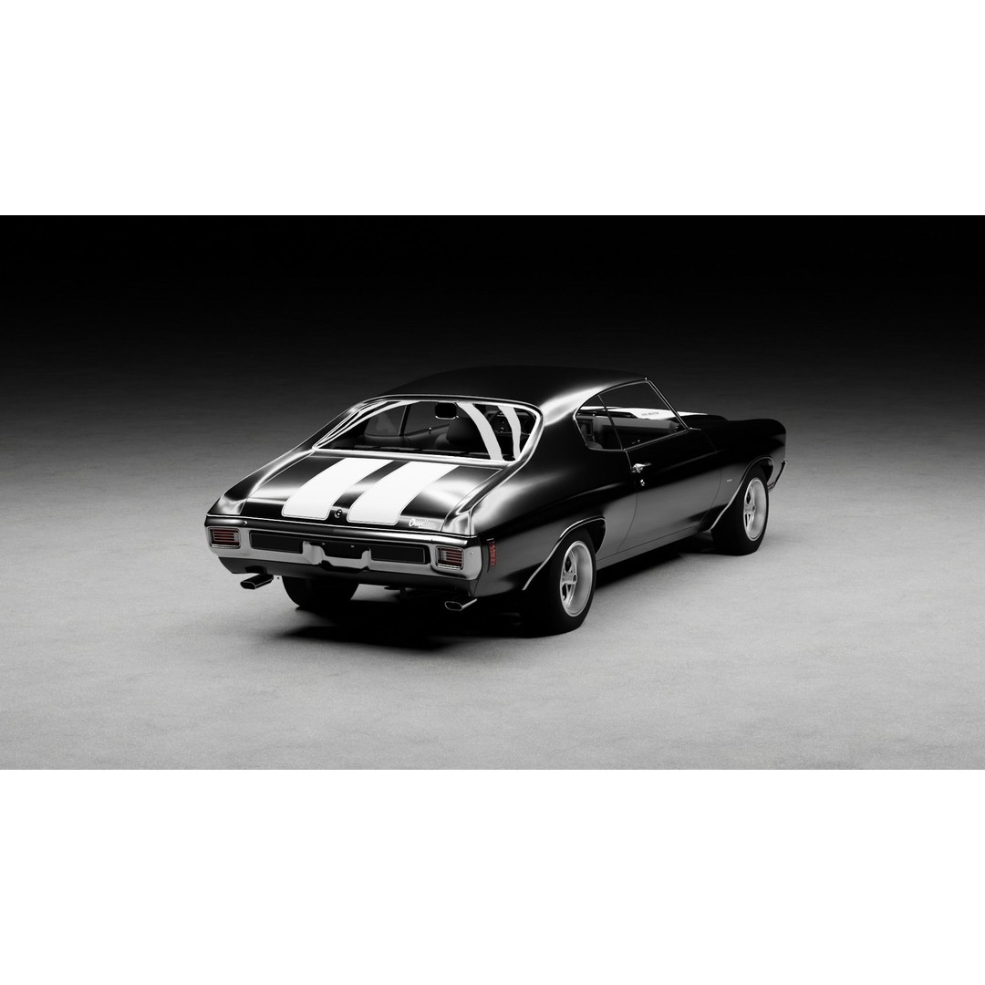 Chevrolet Chevelle SS 3D Model – High-Fidelity Vehicle Asset, FBX - View 3