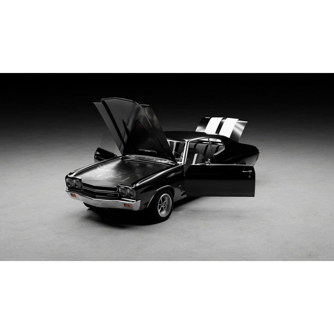 Chevrolet Chevelle SS 3D Model – High-Fidelity Vehicle Asset, FBX - View 4