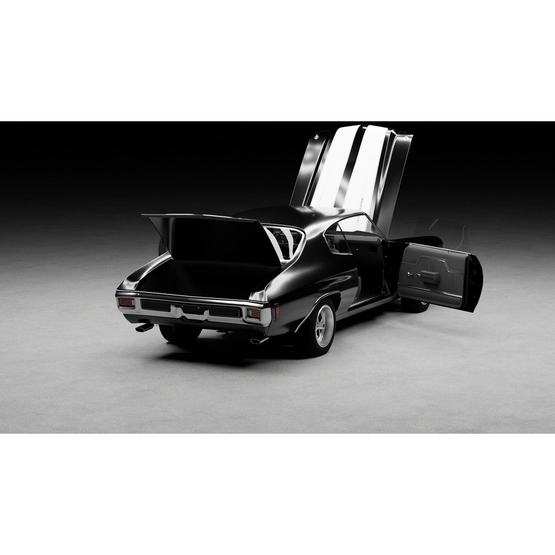 Chevrolet Chevelle SS 3D Model – High-Fidelity Vehicle Asset, FBX - View 6