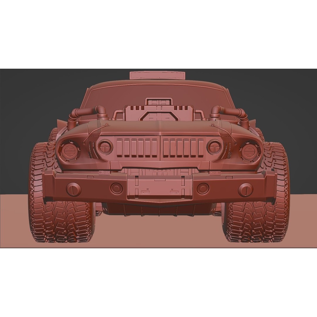 Cyberpunk Mustang 3D Model – Low Poly Concept Car with PBR Textures - View 22