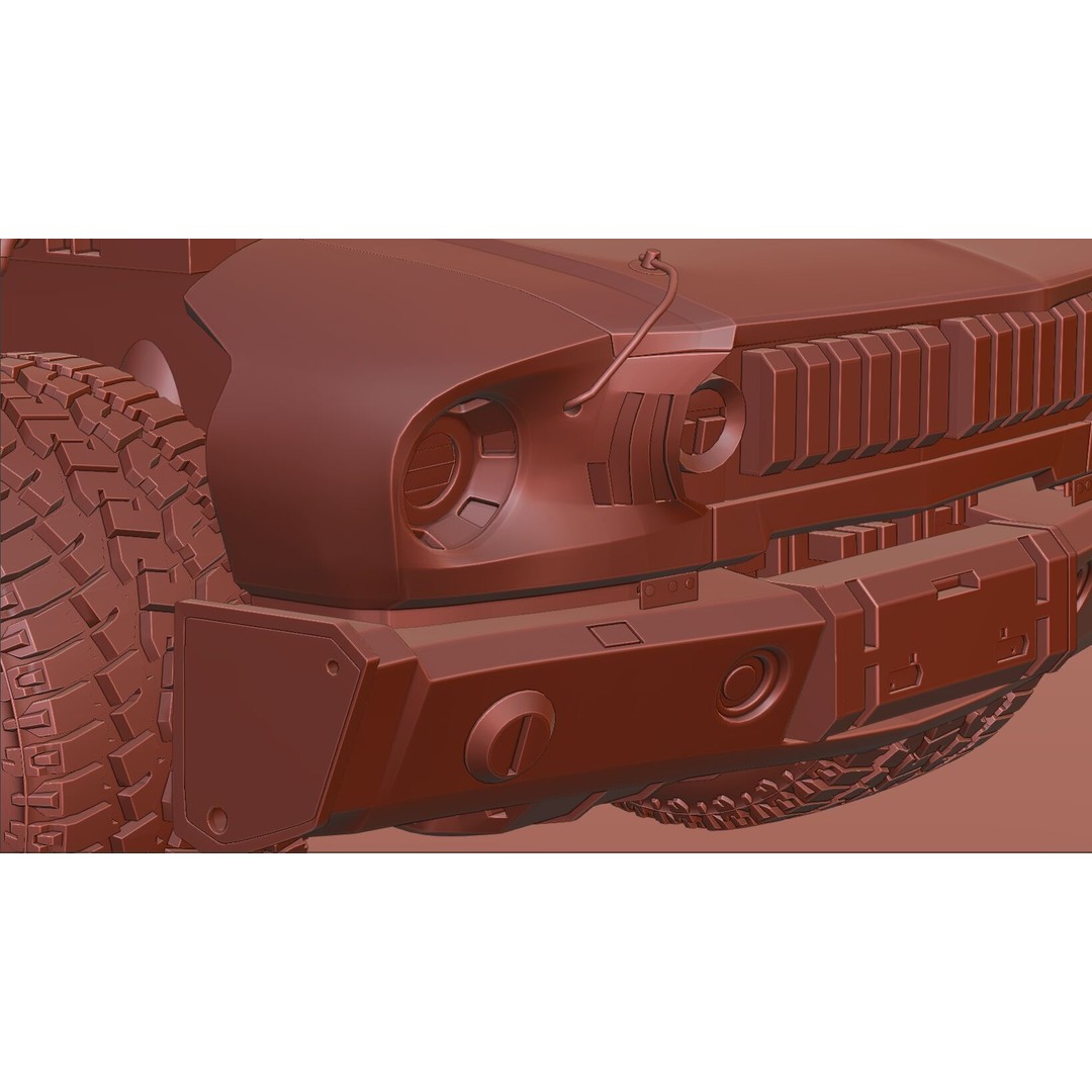 Cyberpunk Mustang 3D Model – Low Poly Concept Car with PBR Textures - View 47