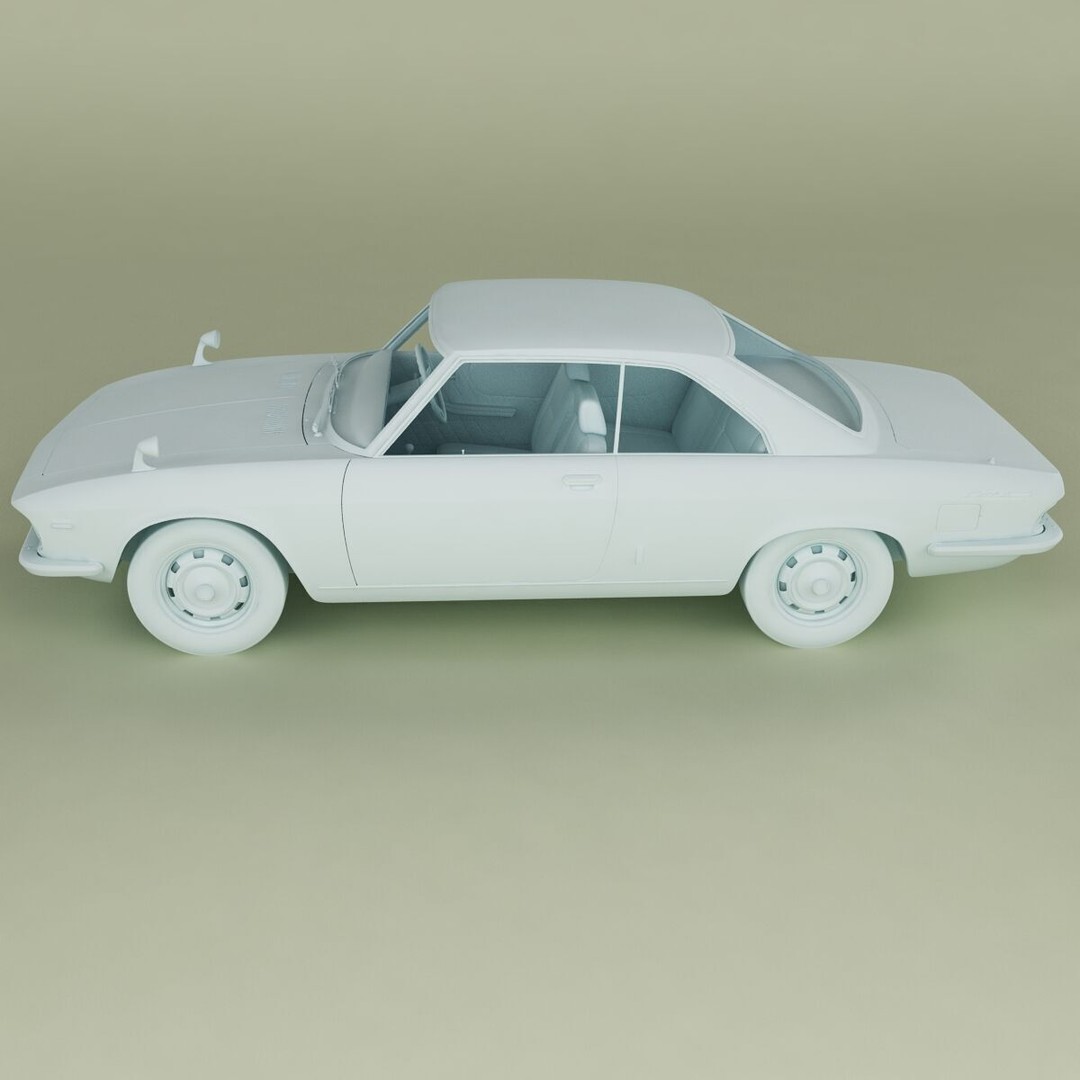 Mazda Luce R130 Coupe 3D Model – High Poly Antique Car Asset, FBX - View 13