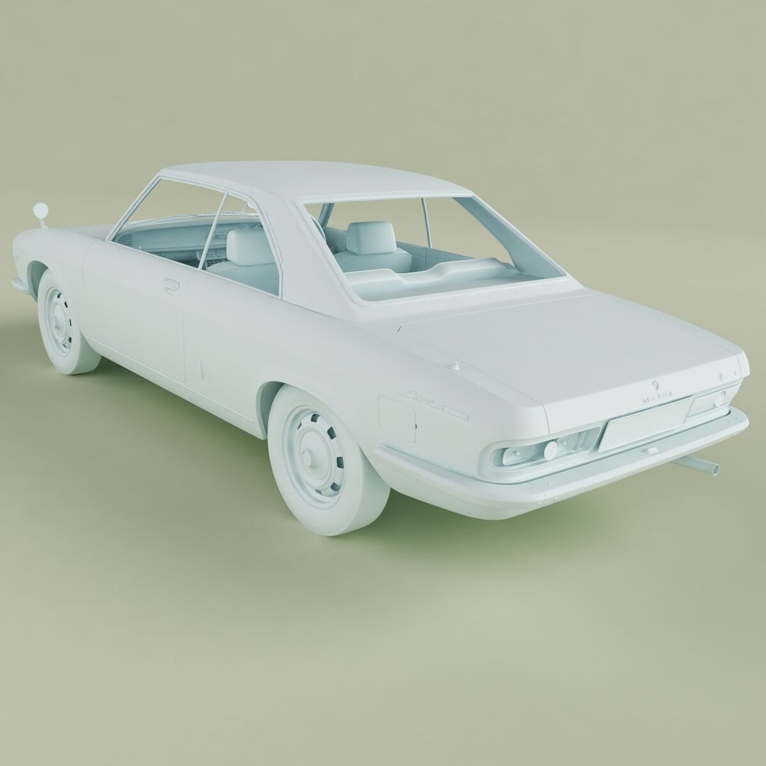 Mazda Luce R130 Coupe 3D Model – High Poly Antique Car Asset, FBX - View 14