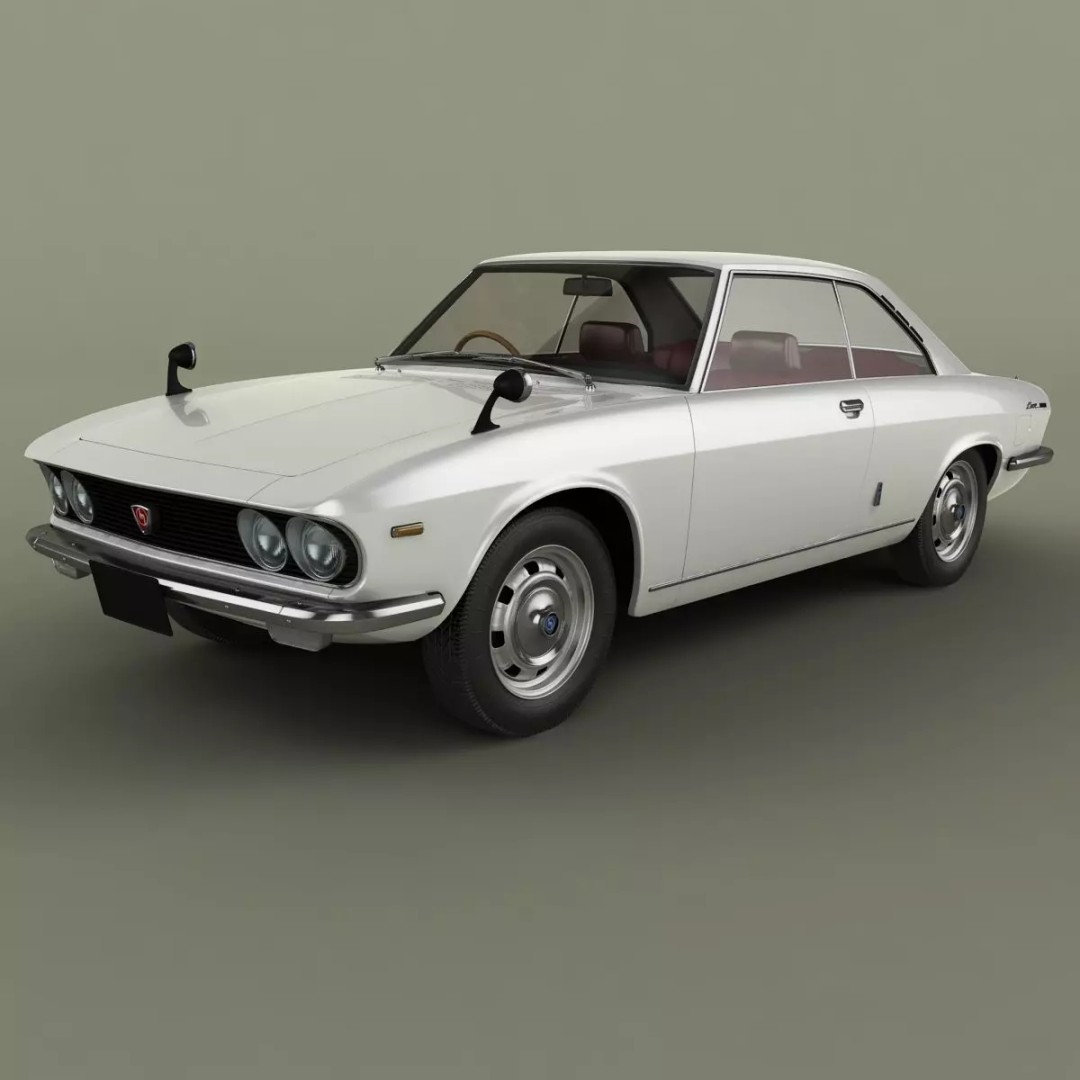 Mazda Luce R130 Coupe 3D Model – High Poly Antique Car Asset, FBX - View 2