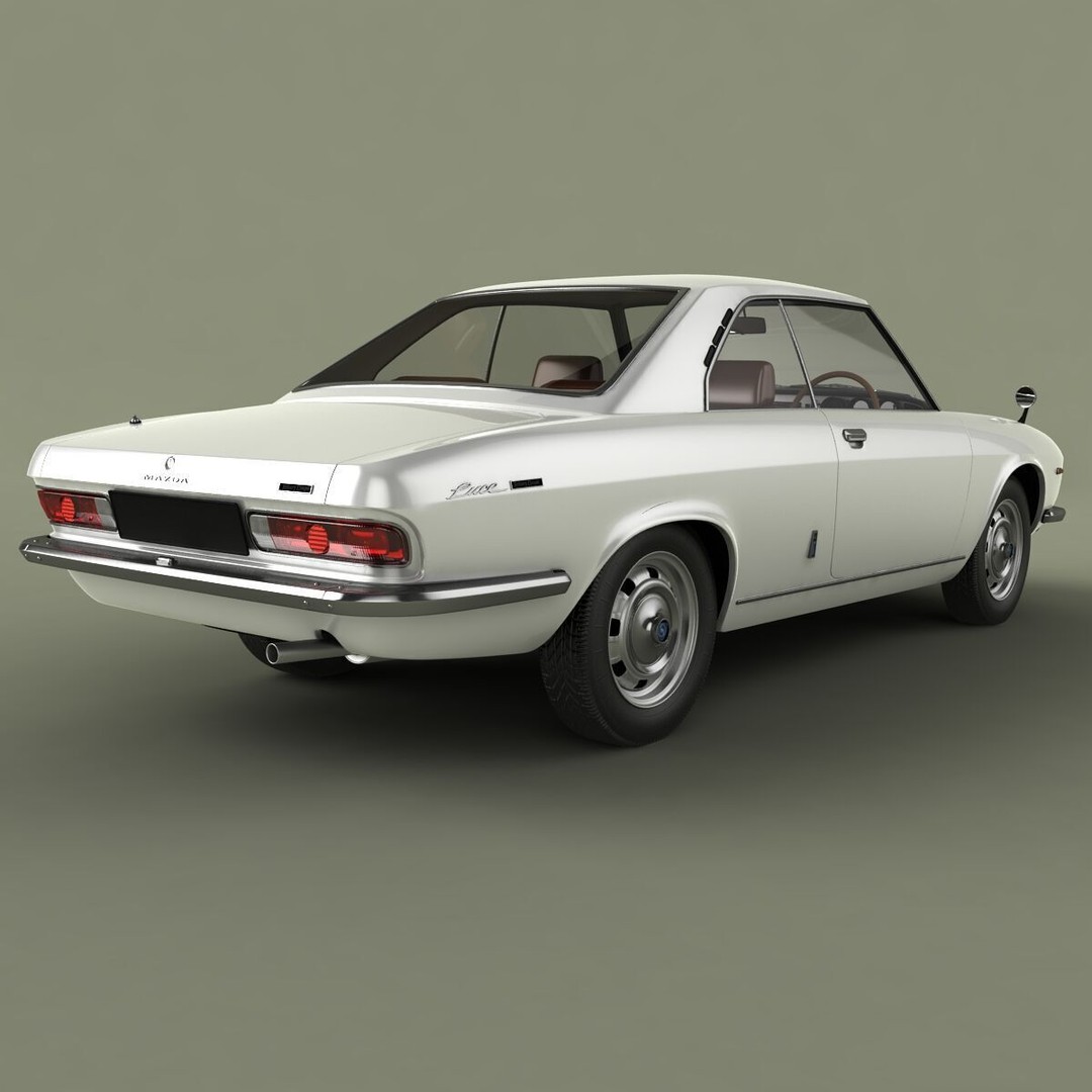 Mazda Luce R130 Coupe 3D Model – High Poly Antique Car Asset, FBX - View 4