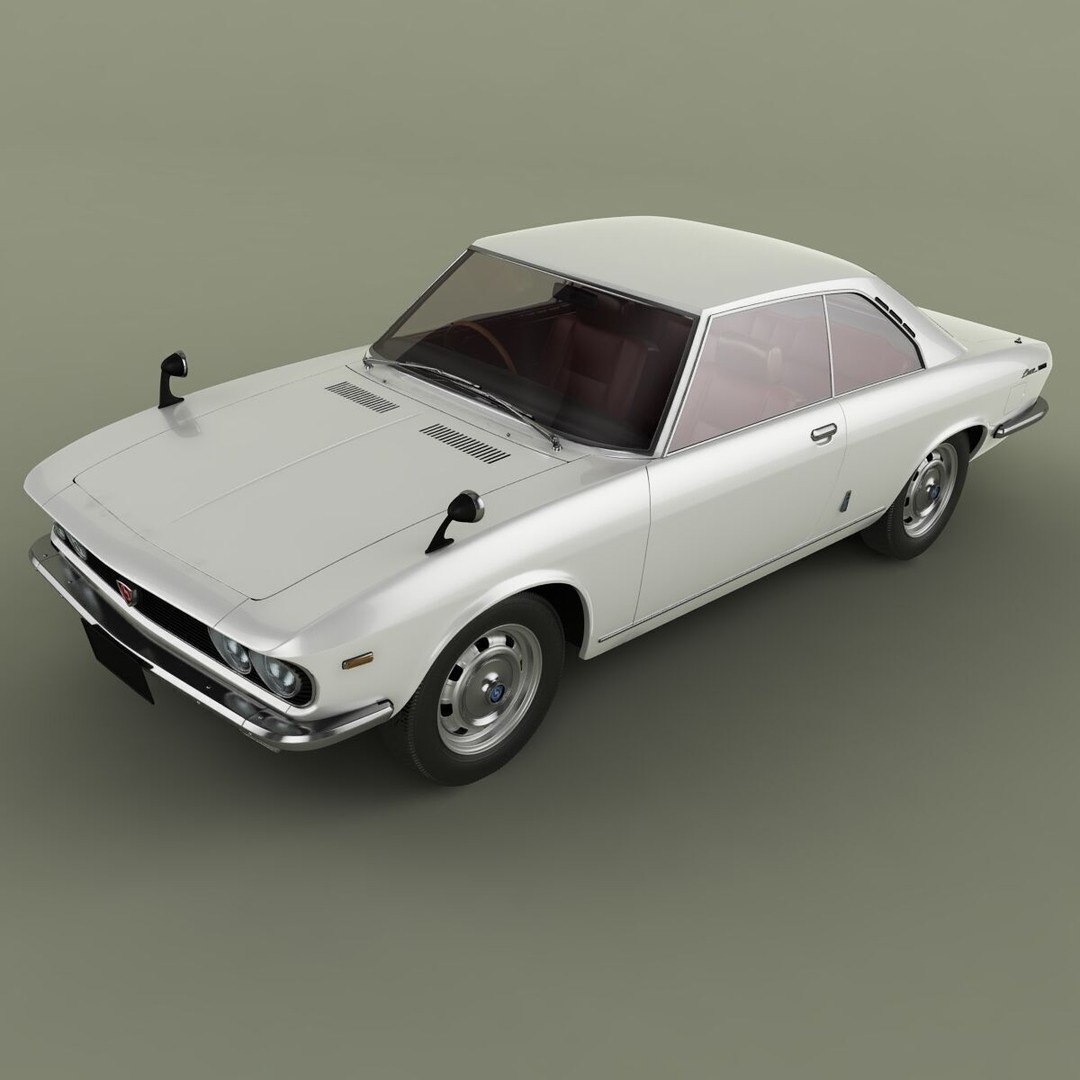 Mazda Luce R130 Coupe 3D Model – High Poly Antique Car Asset, FBX - View 7