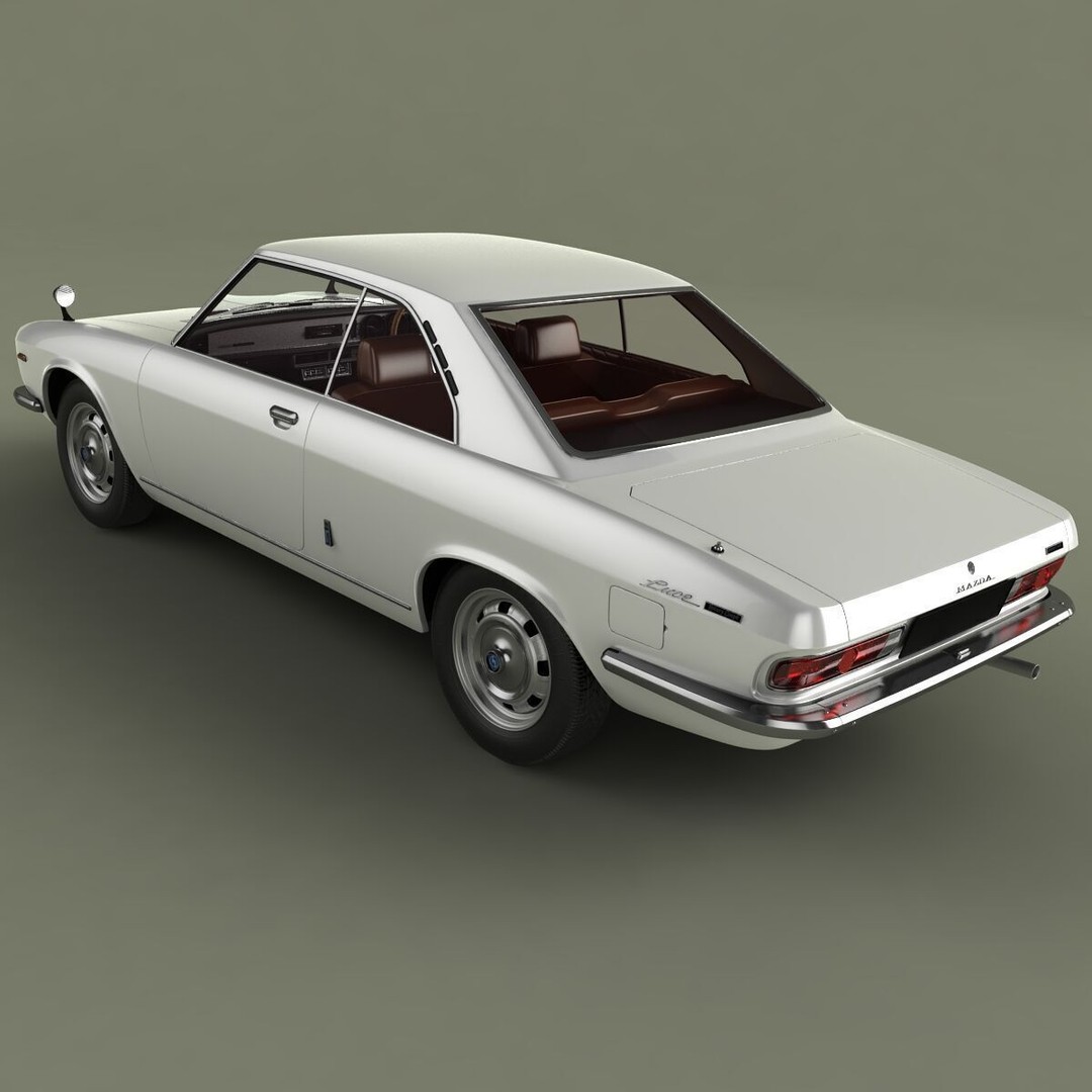 Mazda Luce R130 Coupe 3D Model – High Poly Antique Car Asset, FBX - View 9