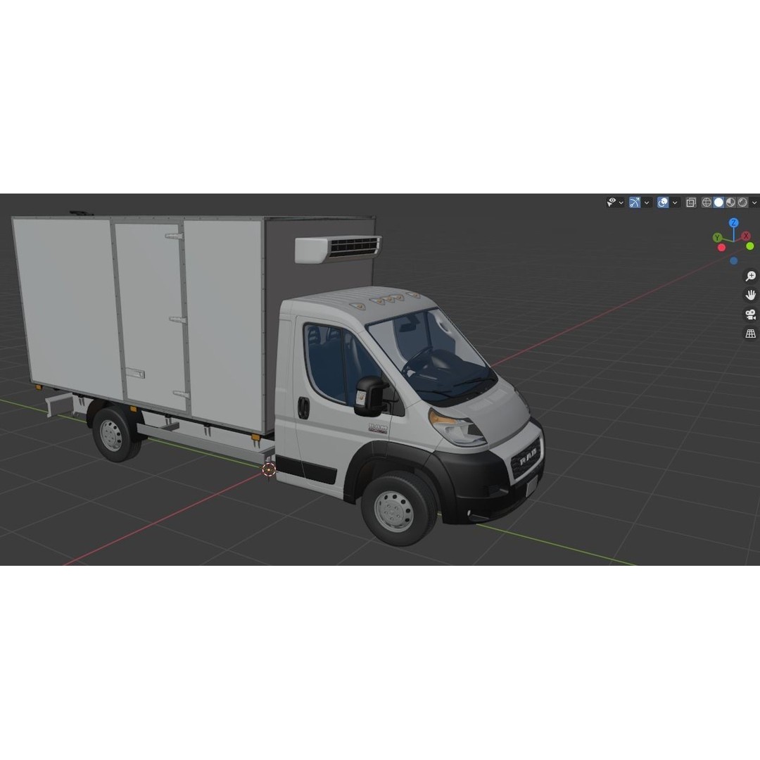 RAM PROMASTER Chassis Cab 3D Model – Detailed Truck Asset, FBX, OBJ