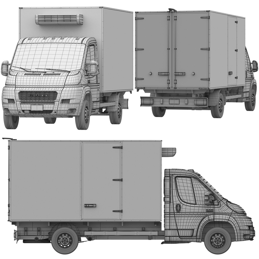 RAM PROMASTER Chassis Cab 3D Model – Detailed Truck Asset, FBX, OBJ - View 24