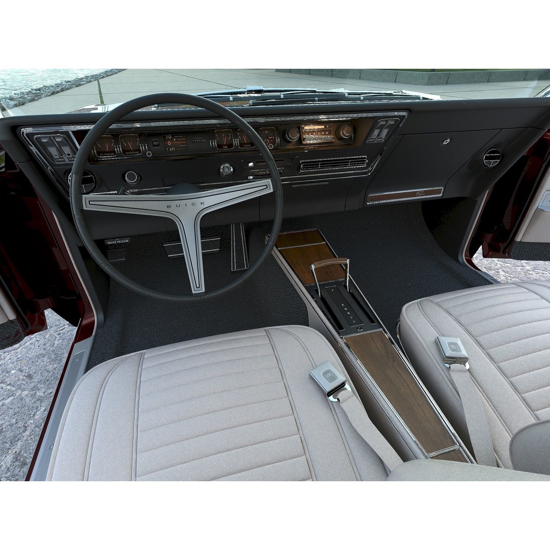 Buick Riviera 1966 3D Model – Classic Coupe with PBR Textures, FBX - View 10