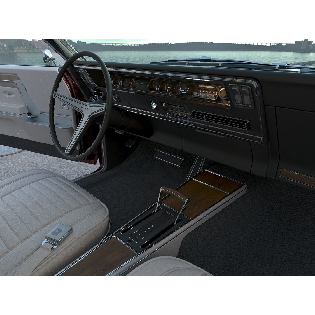 Buick Riviera 1966 3D Model – Classic Coupe with PBR Textures, FBX - View 11