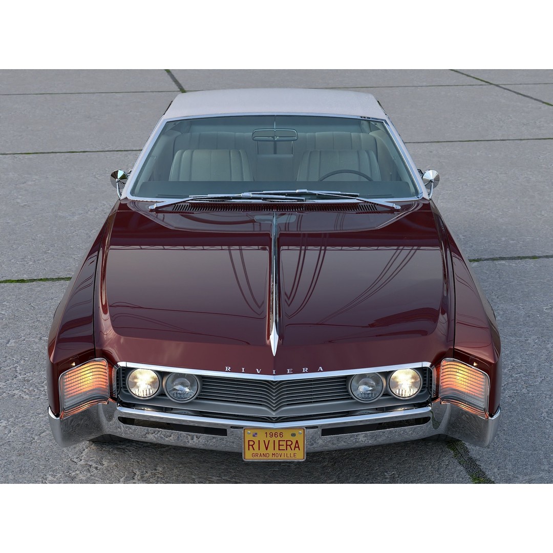 Buick Riviera 1966 3D Model – Classic Coupe with PBR Textures, FBX - View 15