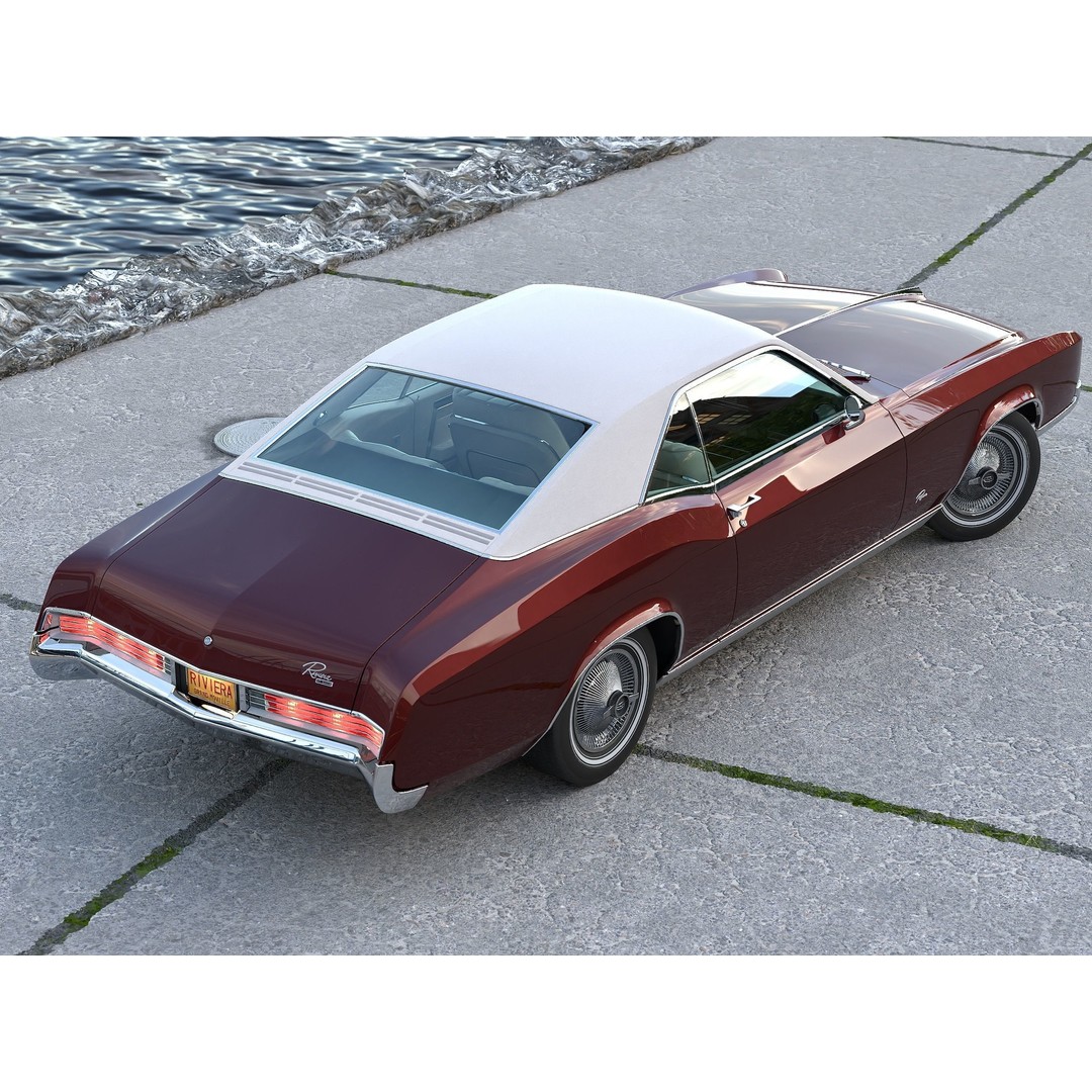 Buick Riviera 1966 3D Model – Classic Coupe with PBR Textures, FBX - View 3