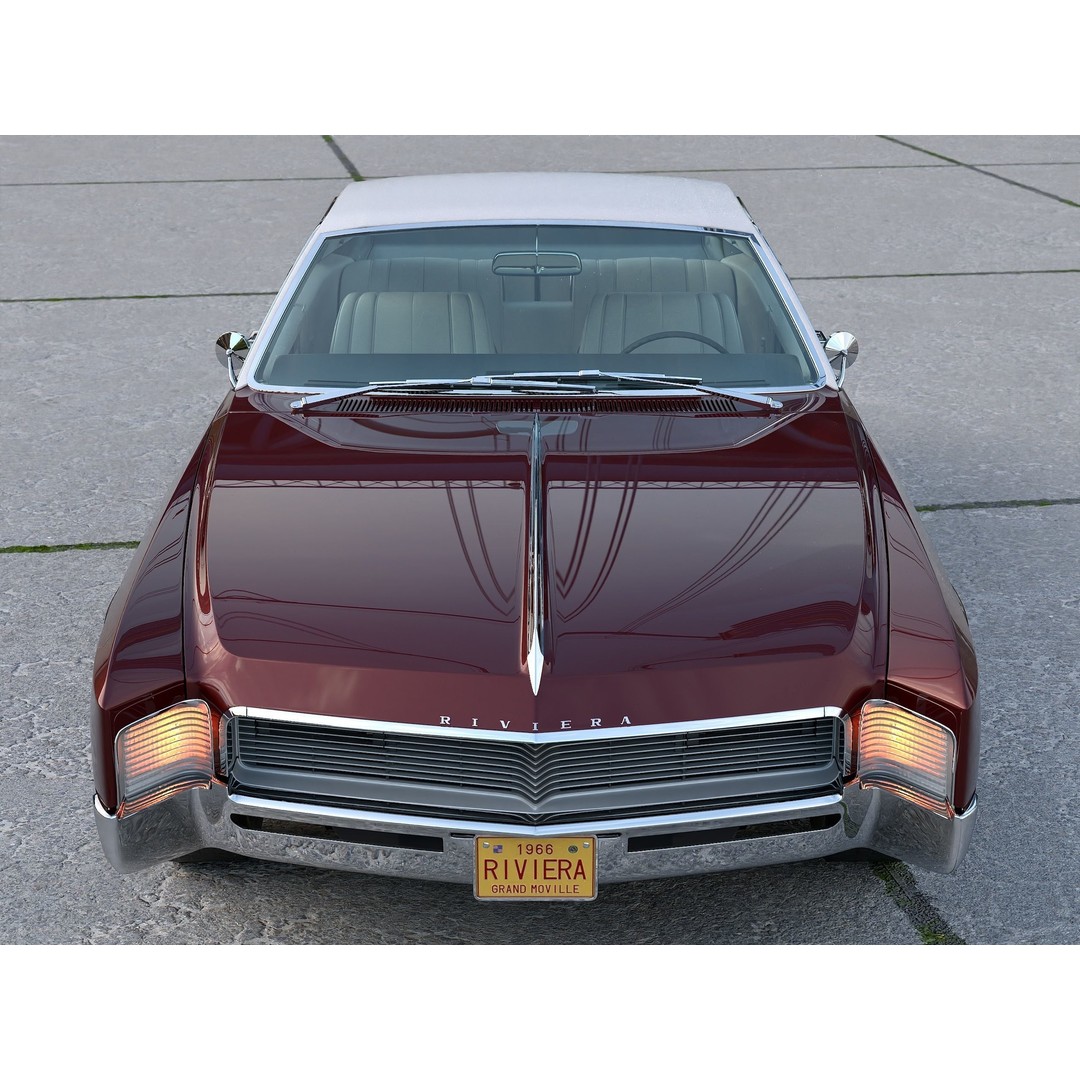 Buick Riviera 1966 3D Model – Classic Coupe with PBR Textures, FBX - View 4