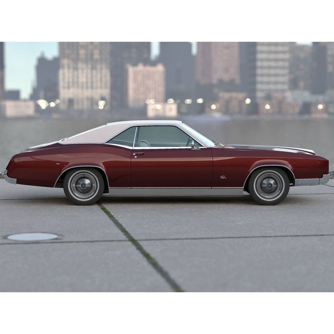 Buick Riviera 1966 3D Model – Classic Coupe with PBR Textures, FBX - View 5