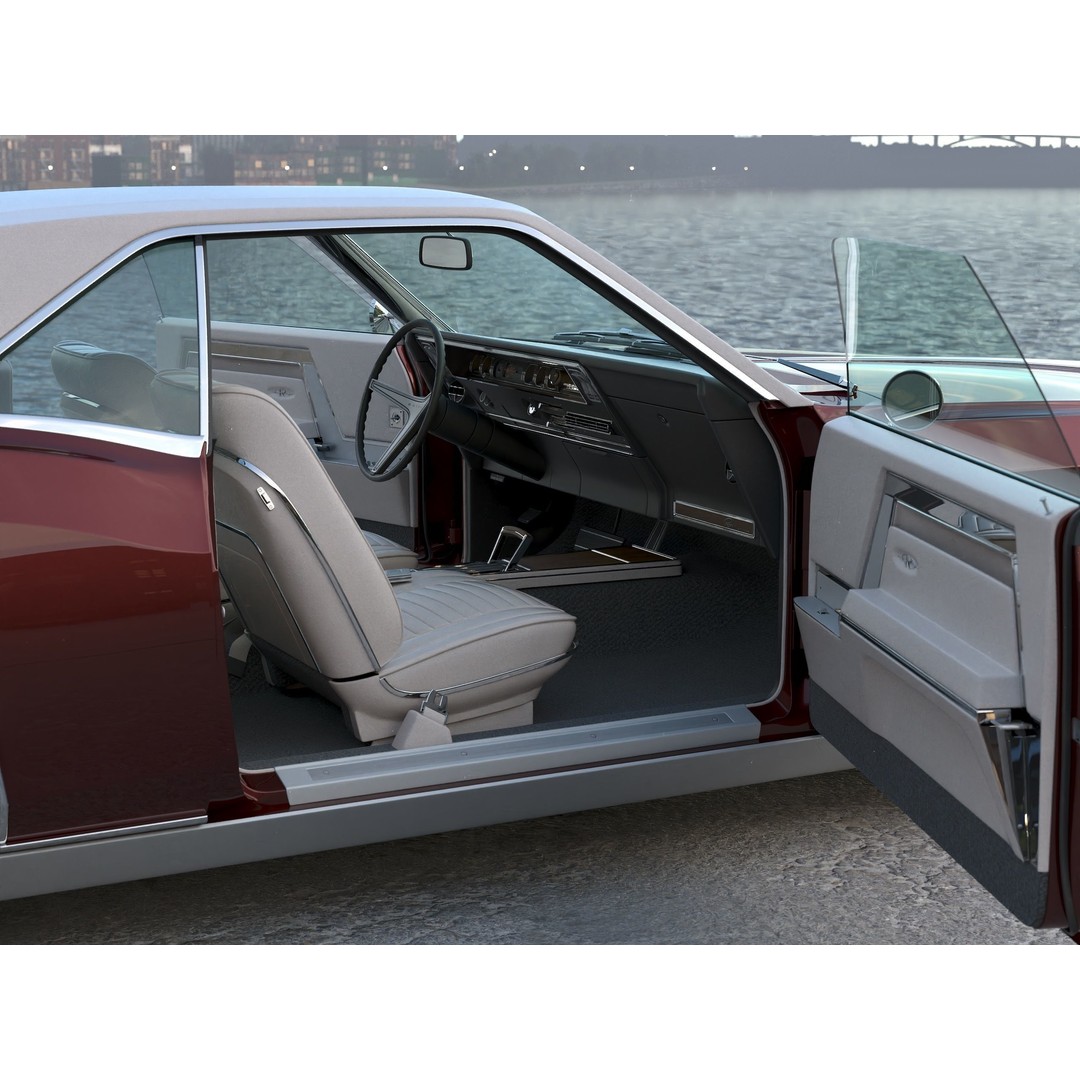 Buick Riviera 1966 3D Model – Classic Coupe with PBR Textures, FBX - View 9