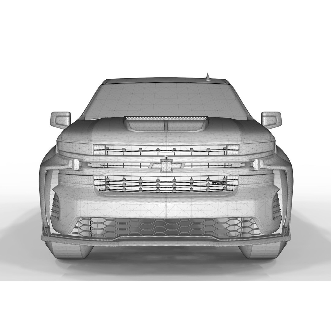 Chevrolet Silverado Tuning 2019 3D Model – High Poly Game Asset, FBX, OBJ - View 12