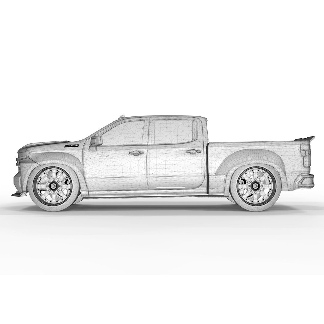 Chevrolet Silverado Tuning 2019 3D Model – High Poly Game Asset, FBX, OBJ - View 13