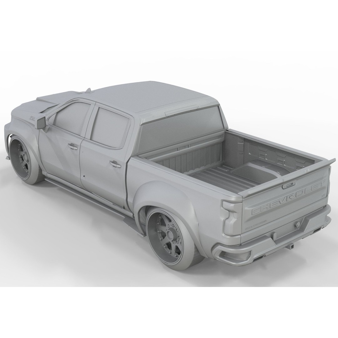 Chevrolet Silverado Tuning 2019 3D Model – High Poly Game Asset, FBX, OBJ - View 17