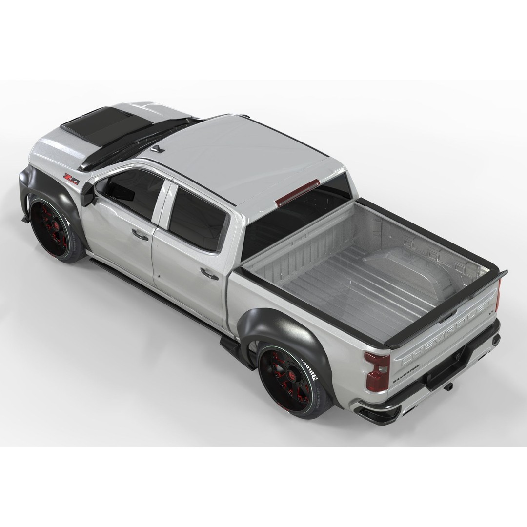 Chevrolet Silverado Tuning 2019 3D Model – High Poly Game Asset, FBX, OBJ - View 7