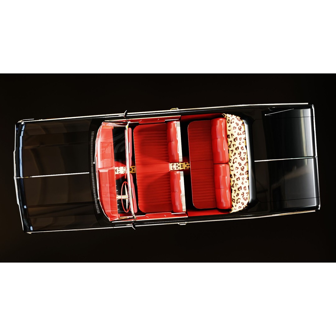 Chevrolet Impala SS 1964 Convertible 3D Model – Low Poly Game Asset, FBX - View 6