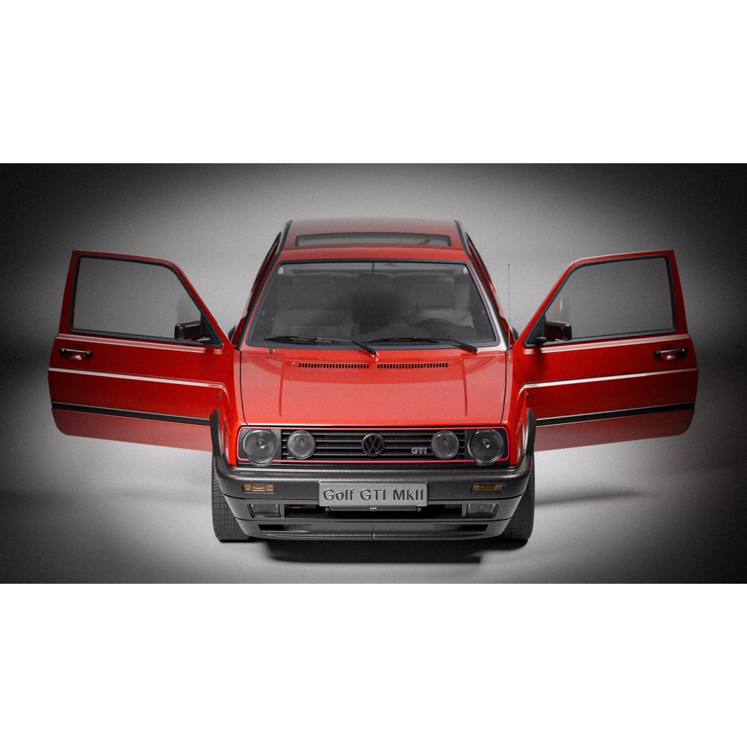 Volkswagen Golf Mk2 3D Model – Low Poly Game Ready Asset, FBX/Blender - View 2