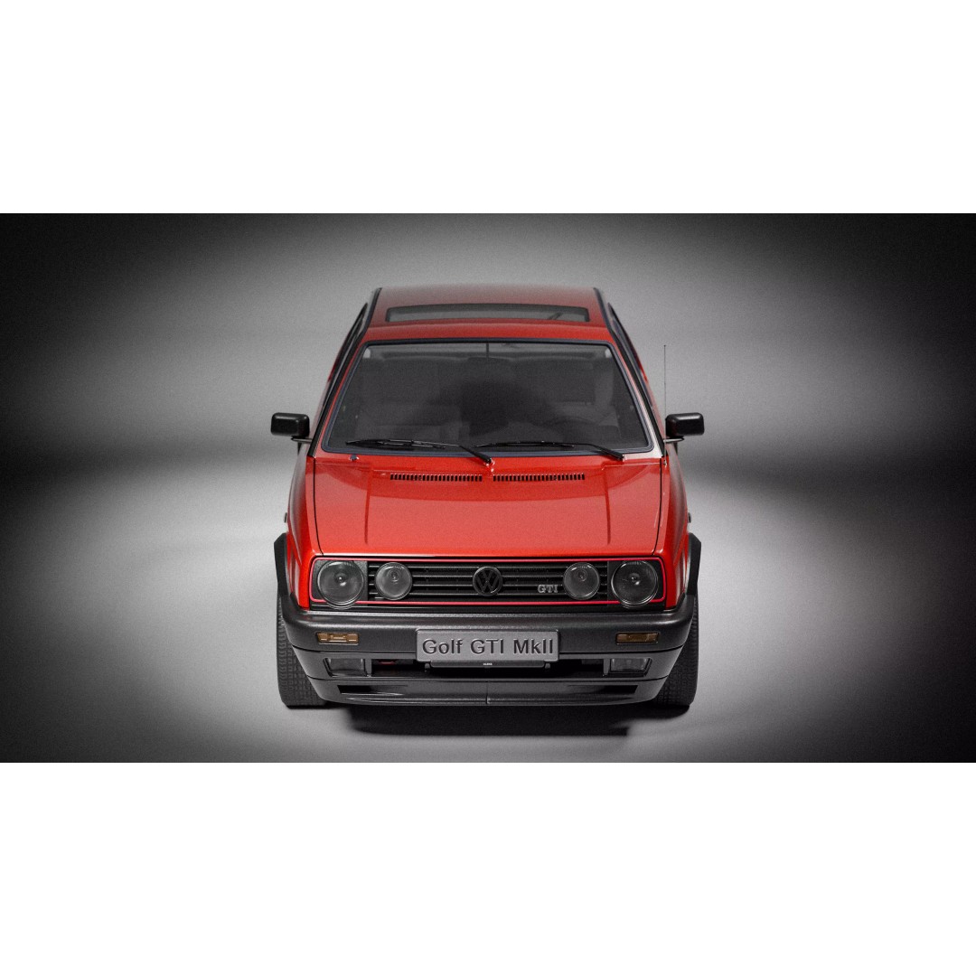 Volkswagen Golf Mk2 3D Model – Low Poly Game Ready Asset, FBX/Blender - View 3