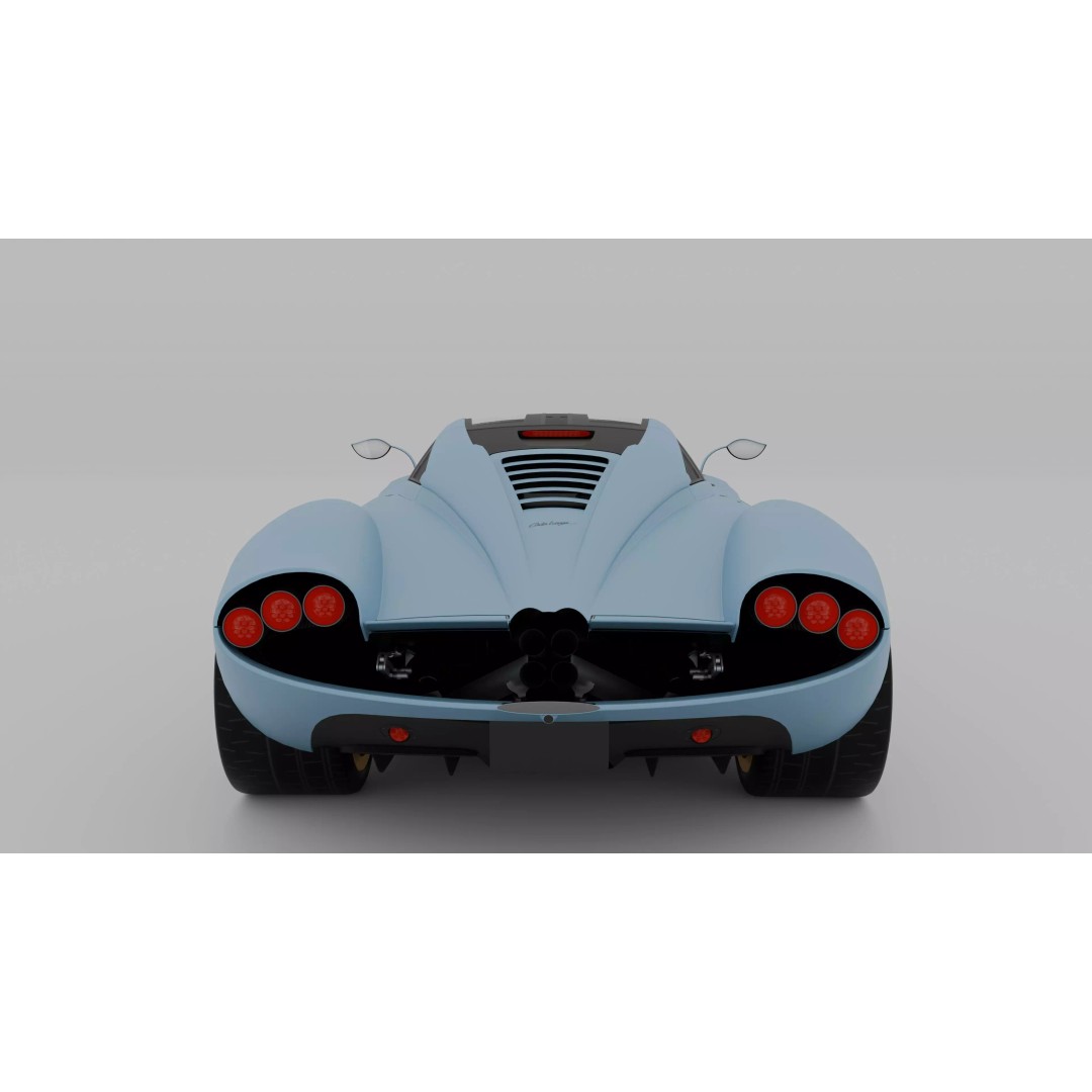 Pagani Codalunga 3D Model – High Poly Hypercar with PBR Textures - View 11