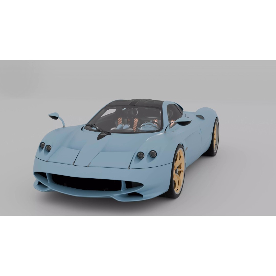 Pagani Codalunga 3D Model – High Poly Hypercar with PBR Textures - View 2