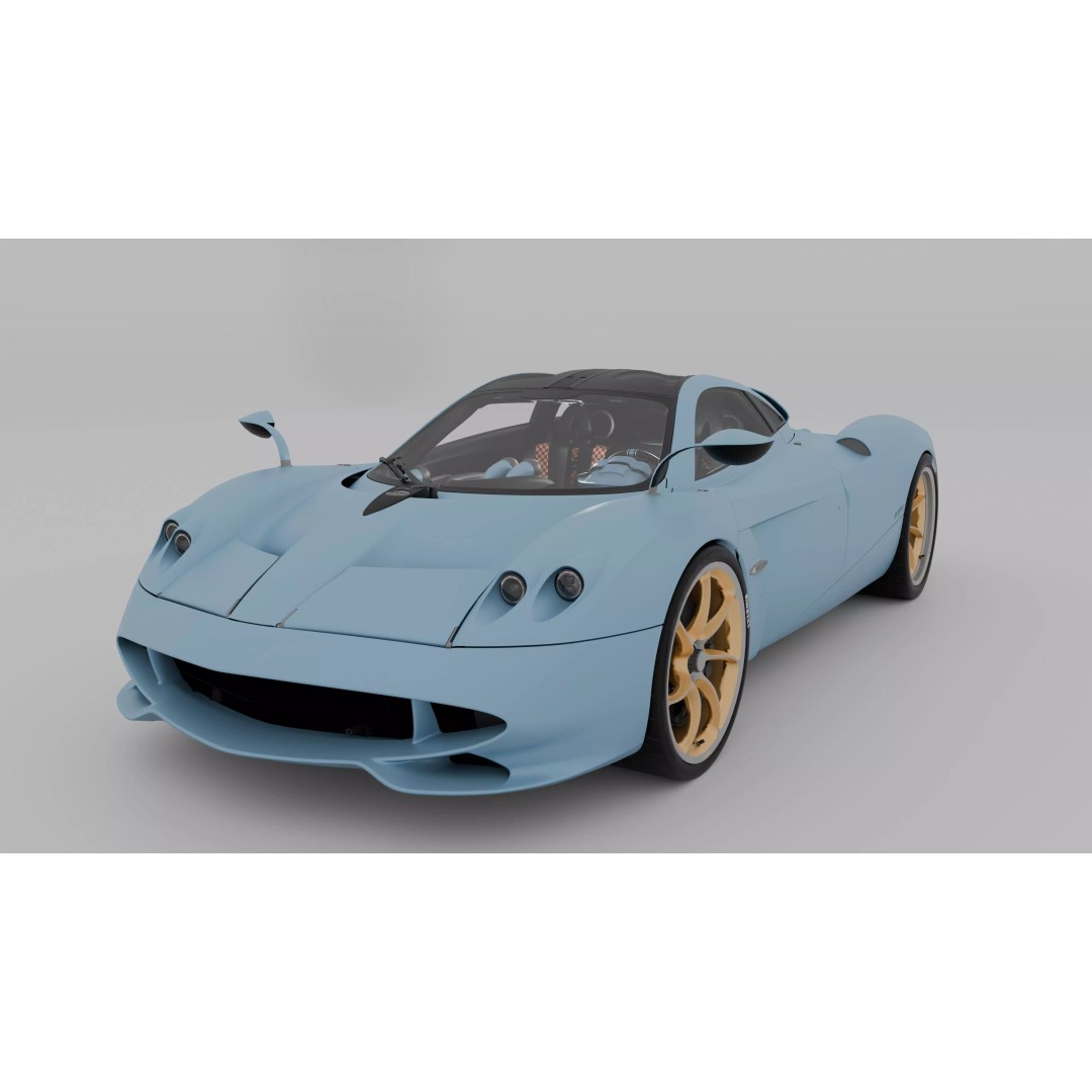Pagani Codalunga 3D Model – High Poly Hypercar with PBR Textures - View 3
