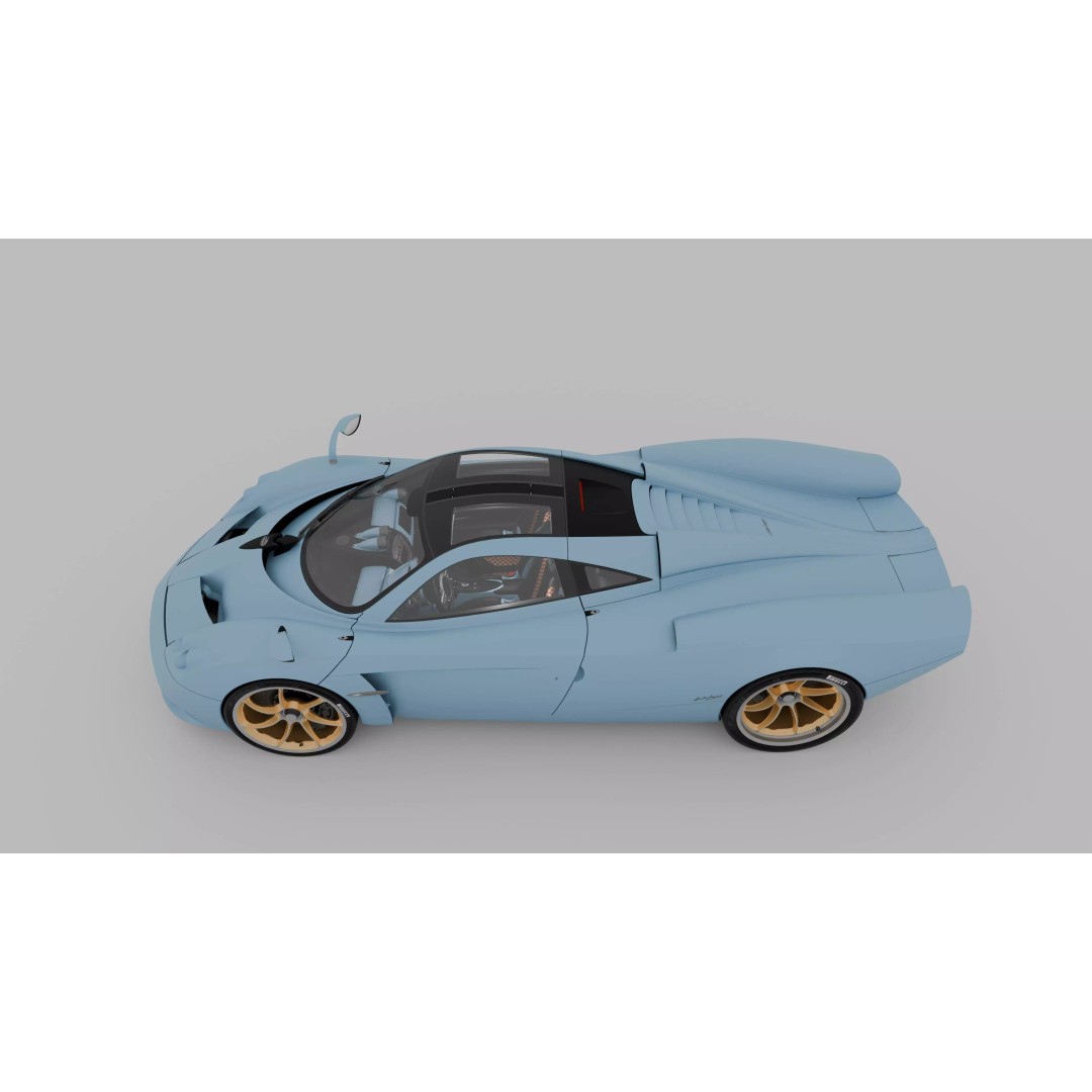 Pagani Codalunga 3D Model – High Poly Hypercar with PBR Textures - View 6