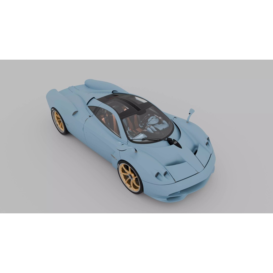 Pagani Codalunga 3D Model – High Poly Hypercar with PBR Textures - View 8