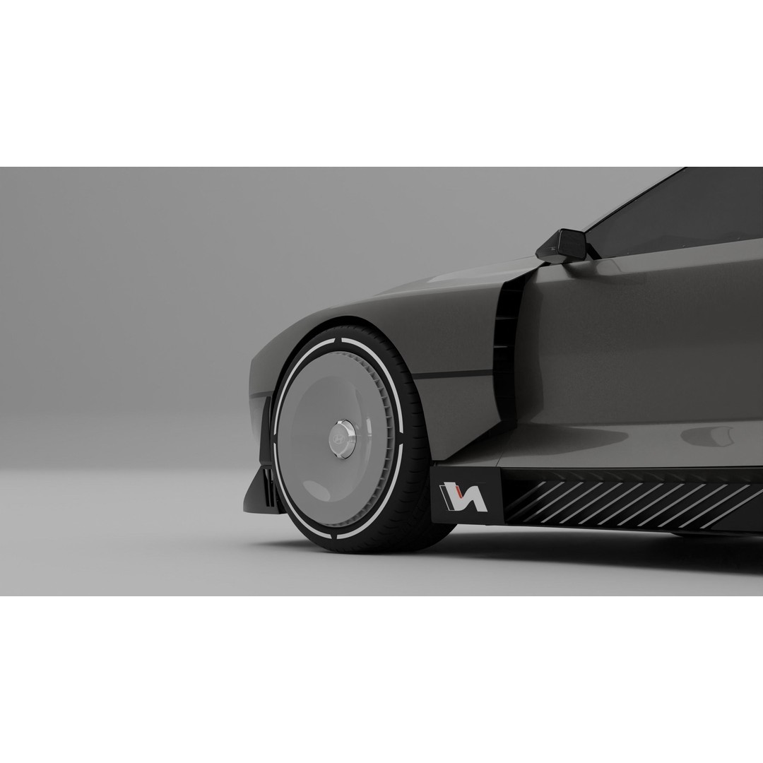 Hyundai N Vision 74 3D Model – Futuristic Concept Vehicle, FBX & Blender Files