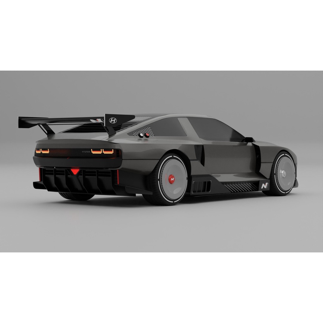 Hyundai N Vision 74 3D Model – Futuristic Concept Vehicle, FBX & Blender Files - View 3