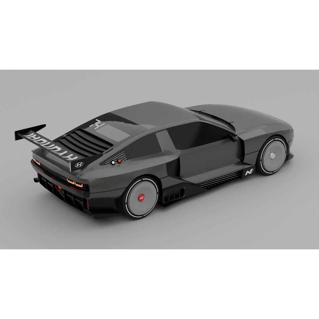 Hyundai N Vision 74 3D Model – Futuristic Concept Vehicle, FBX & Blender Files - View 4