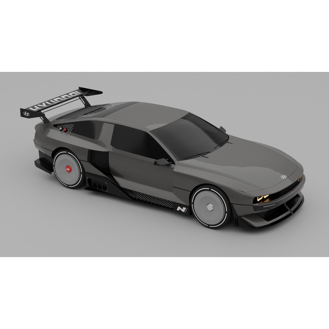 Hyundai N Vision 74 3D Model – Futuristic Concept Vehicle, FBX & Blender Files - View 5