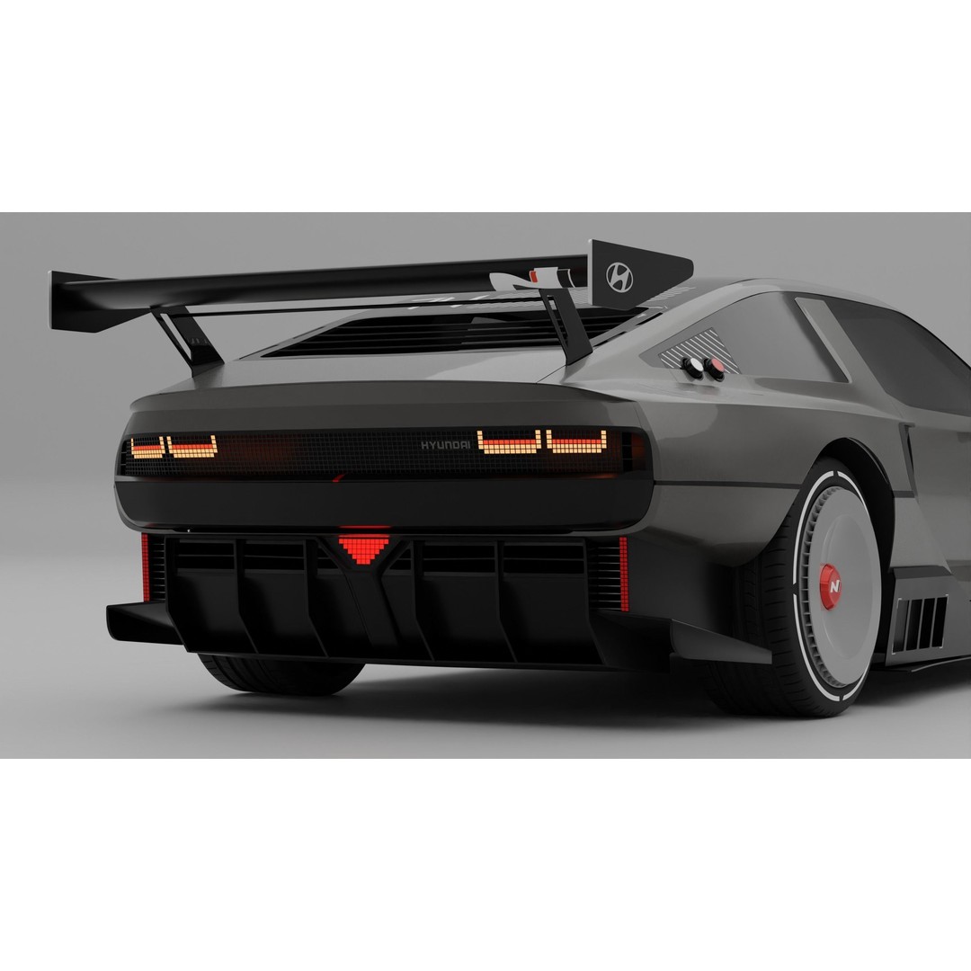 Hyundai N Vision 74 3D Model – Futuristic Concept Vehicle, FBX & Blender Files - View 8