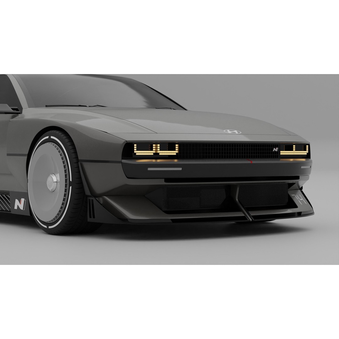 Hyundai N Vision 74 3D Model – Futuristic Concept Vehicle, FBX & Blender Files - View 9