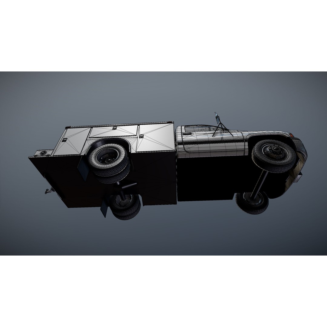 Dodge Ram 1995 Service Truck 3D Model – Low Poly Game Ready FBX - View 28