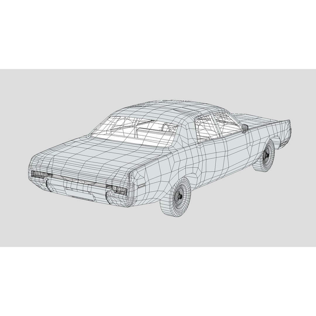 Dodge Polara 3D Model – Low Poly Game Asset, PBR Textures