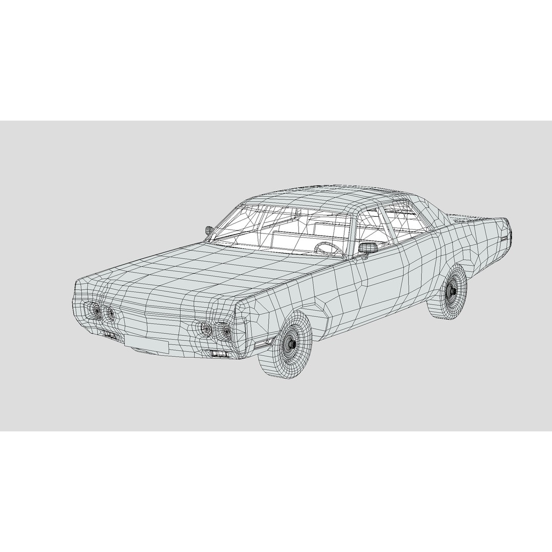 Dodge Polara 3D Model – Low Poly Game Asset, PBR Textures - View 7