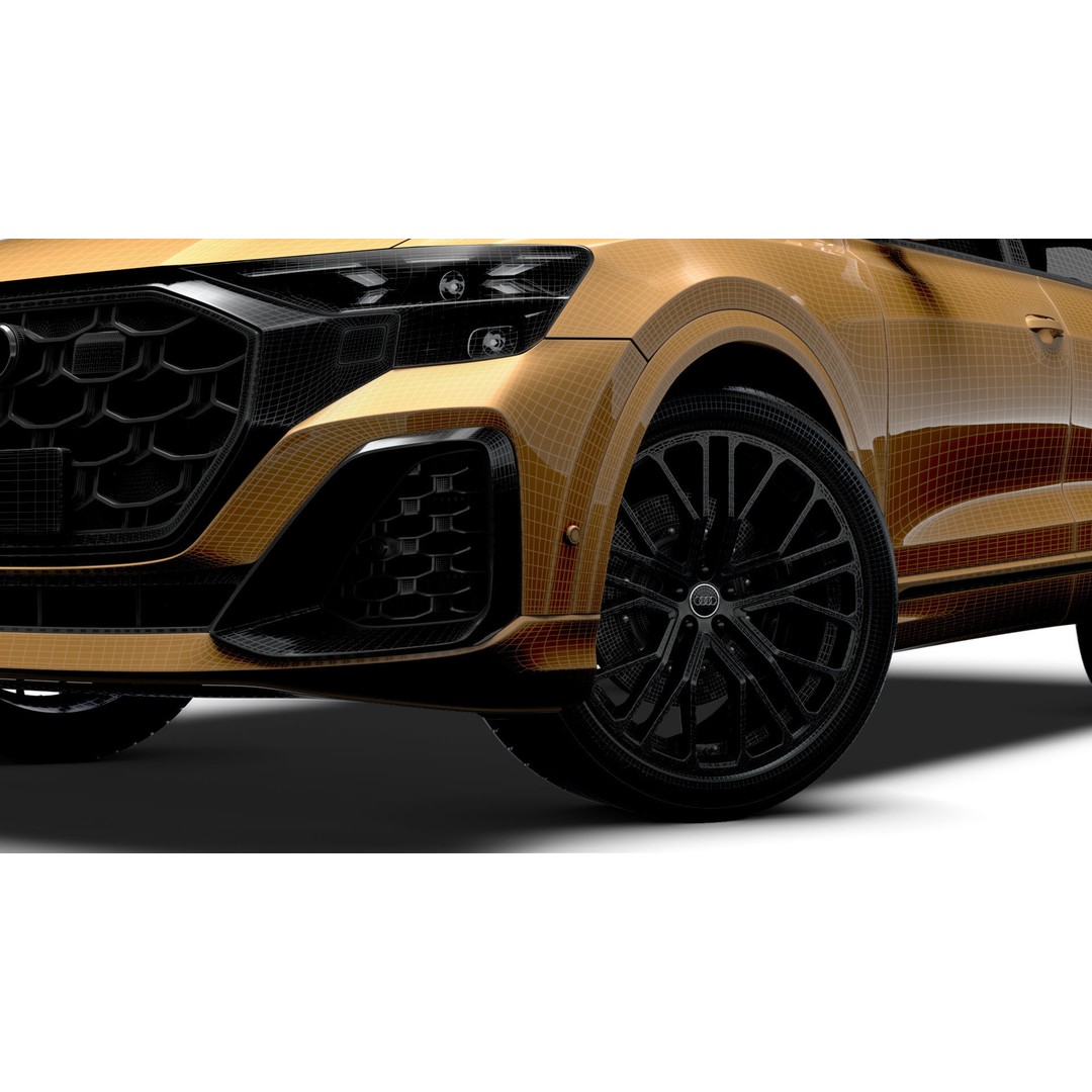 Audi Q8 3D Model – High Poly Luxury SUV, FBX, OBJ, Game Ready