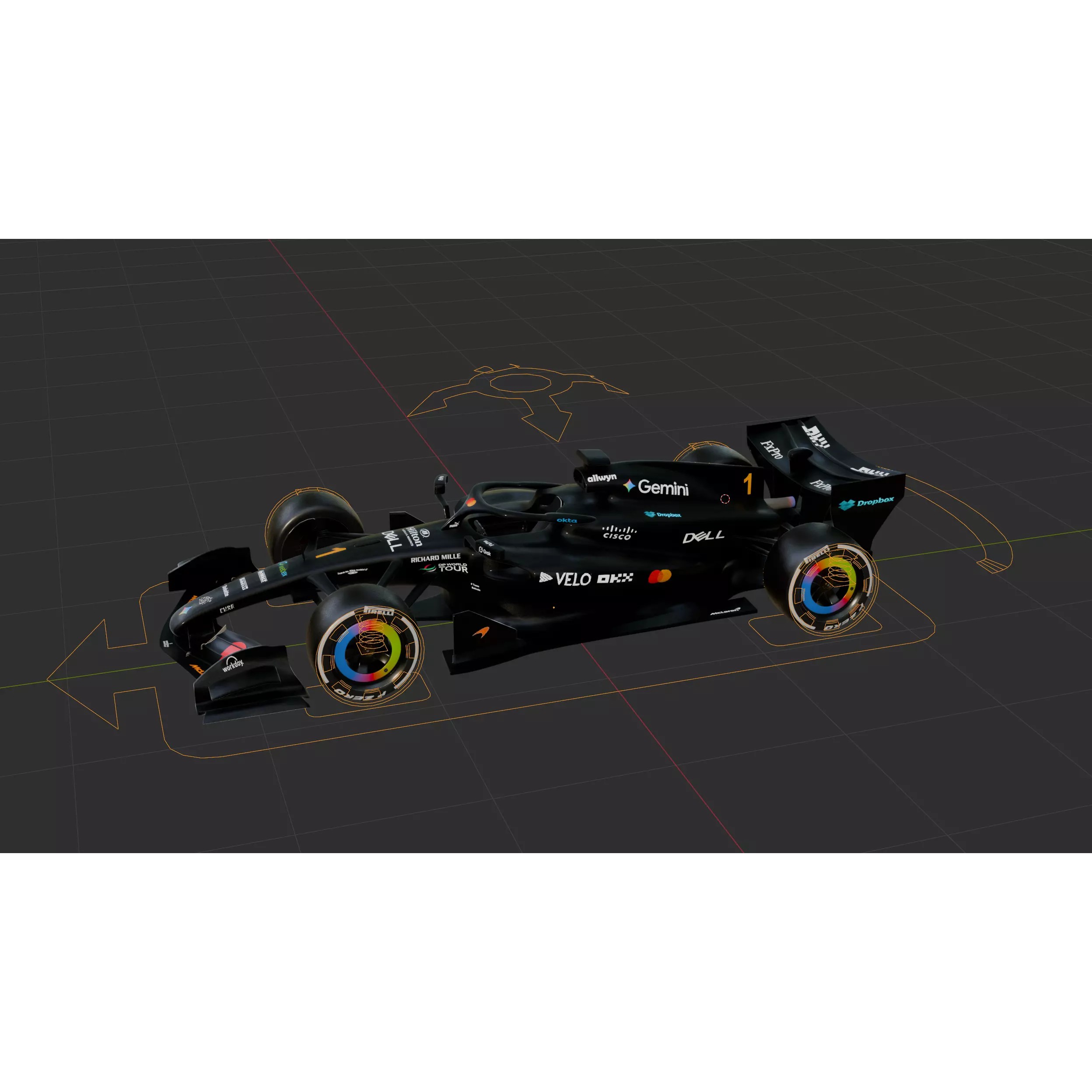 McLaren F1 MCL40 2026 - Fully Rigged 3D Model - View 18