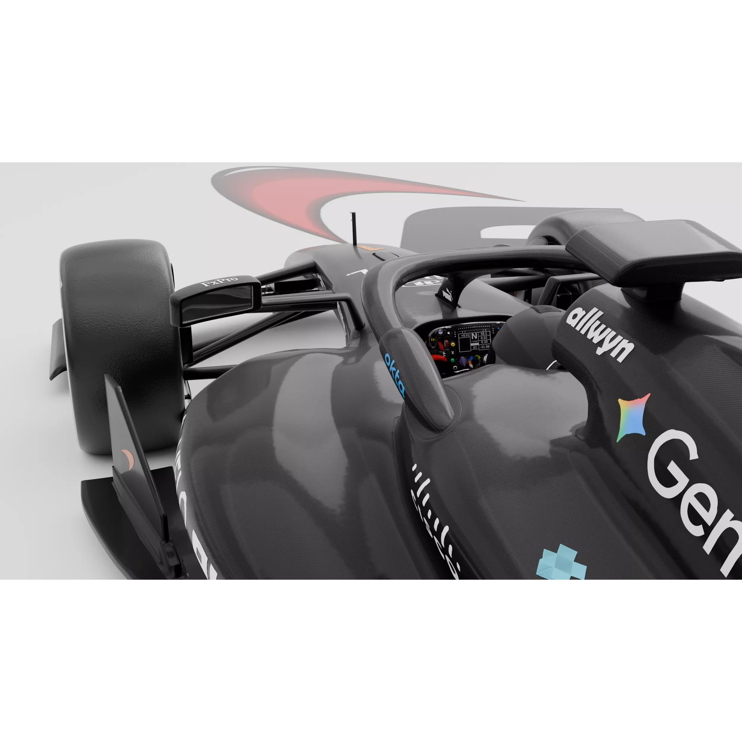 McLaren F1 MCL40 2026 - Fully Rigged 3D Model - View 19