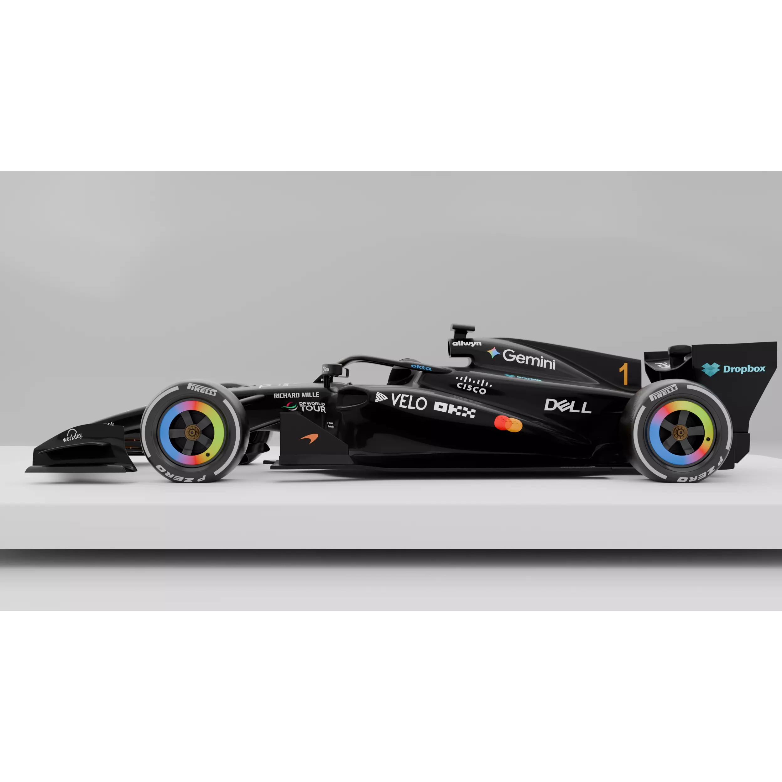 McLaren F1 MCL40 2026 - Fully Rigged 3D Model - View 3