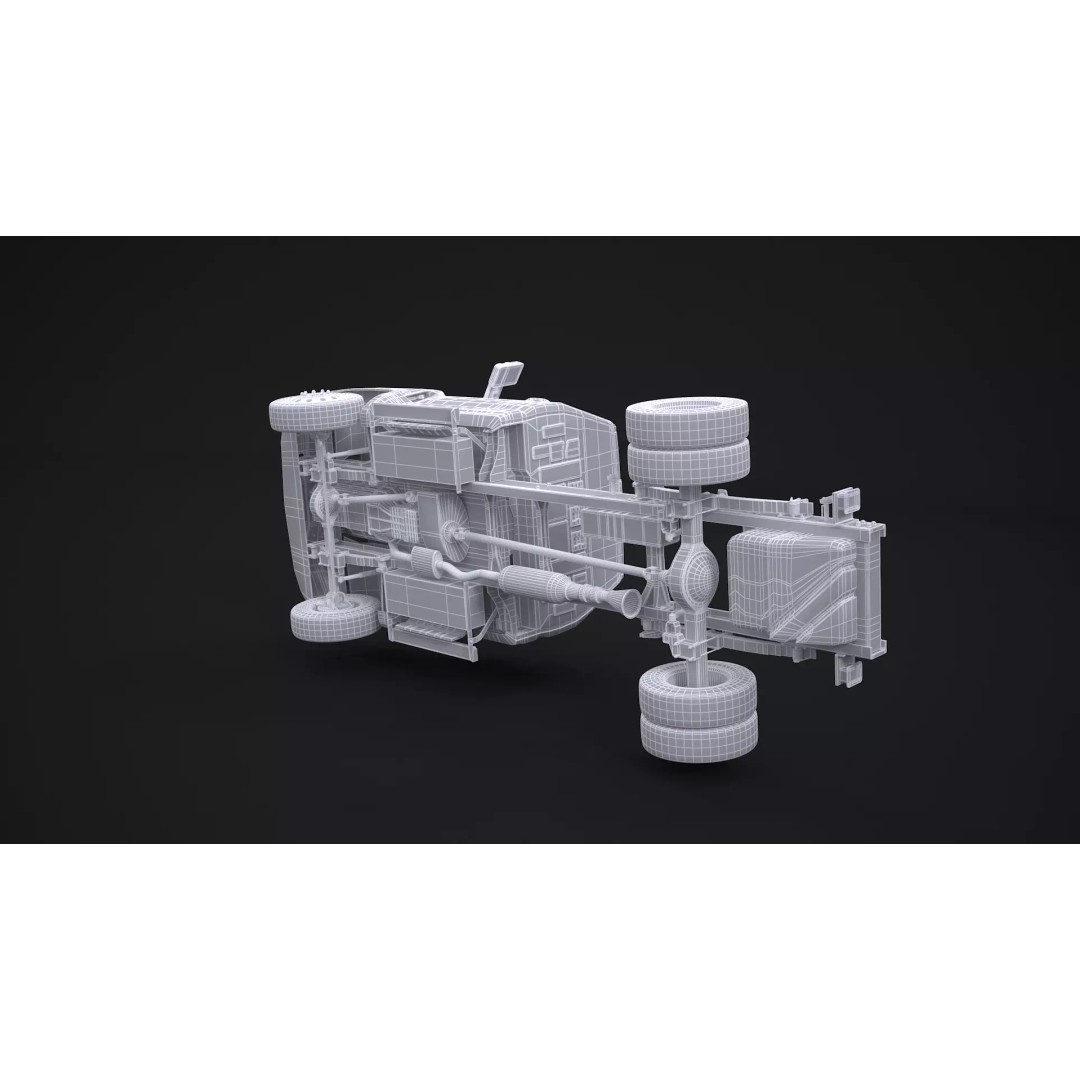 International CV Regular Cab 3D Model – Detailed Utility Truck, FBX - View 16